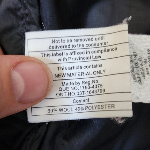 Woolrich puffer jacket mens large black wool insulated casual - Picture 6 of 9